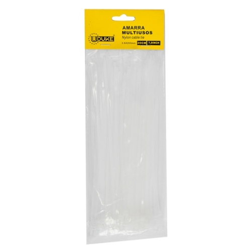 AMARRA PLASTICA UDUKE BLANCA 3.6X300MM (30 CM)UDUKE